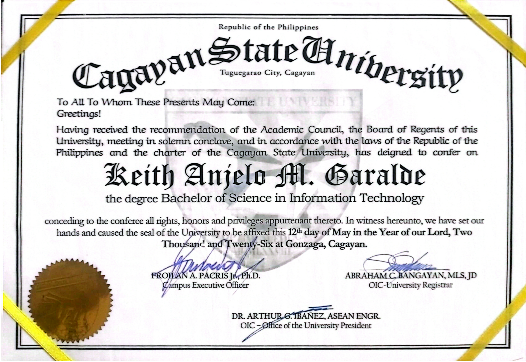 Bachelor of Science in Information Technology